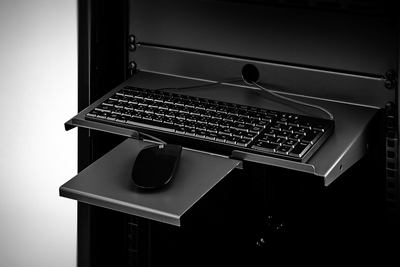 Renkforce RF-3429160 48,30cm (19)  Netzwerkschrank-Geräteboden 1 HE Geeignet für Schranktiefe: ab 300 mm Schwarz (RF-3429160) von Renkforce