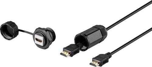 Renkforce RF-3770958 HDMI Anschlusskabel [1x HDMI-Stecker - 1x HDMI-Buchse] Schwarz Wasserdicht 1.00 von Renkforce