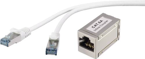 Renkforce RF-3829260 RJ45 Netzwerkkabel, Patchkabel CAT 6a S/FTP 15.00m Grau mit Rastnasenschutz, Fl von Renkforce