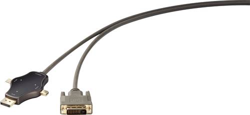 Renkforce RF-3909366 Cable-Sharing Anschlusskabel [1x DVI-Stecker 24+1pol. - 3x Mini-DisplayPort Ste von Renkforce