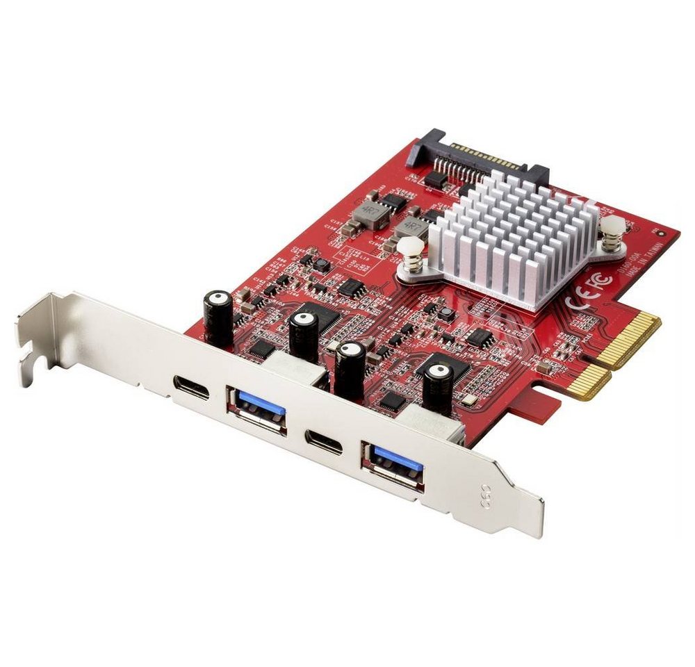 Renkforce RF 4 Port USB 3.2 Gen 2-Controllerkarte 2x USB-A Modulkarte Renkforce RF 4 Port USB 3.2 Gen 2-Controllerkarte 2x USB-A Modulkarte von Renkforce