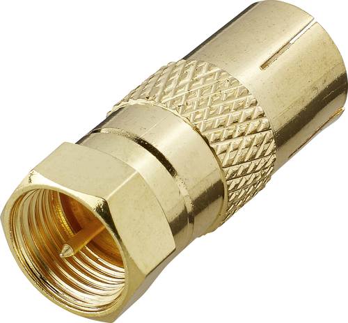 Renkforce RF-4196982 F-Koax-Adapter vergoldet Anschlüsse: F-Stecker, Koax-Buchse IEC von Renkforce