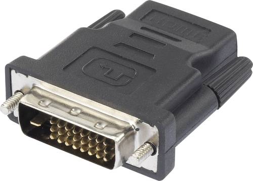 Renkforce RF-4212228 HDMI / DVI Adapter [1x HDMI-Buchse - 1x DVI-Stecker 24+1pol.] Schwarz von Renkforce