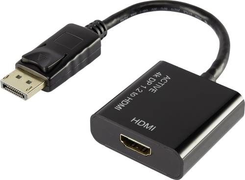 Renkforce RF-4222524 DisplayPort / HDMI Adapter [1x DisplayPort Stecker - 1x HDMI-Buchse] Schwarz ve von Renkforce