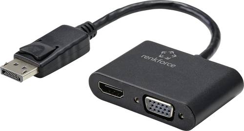 Renkforce RF-4505752 DisplayPort / HDMI / VGA Adapter [1x DisplayPort Stecker - 1x HDMI-Buchse, VGA- von Renkforce