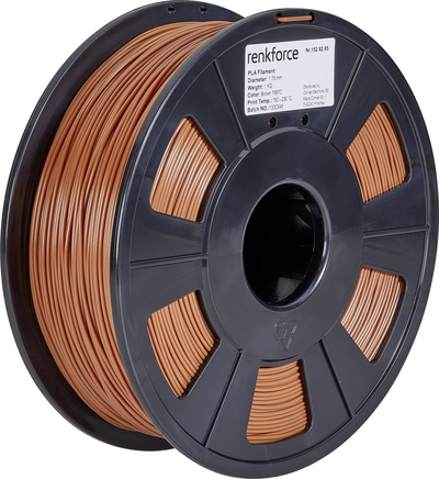 Renkforce RF-4511212 3D-Druckmaterial Polyacticsäure (PLA) Braun 1 kg (RF-4511212) von Renkforce