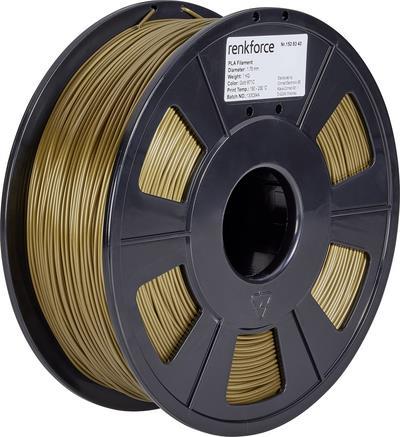 Renkforce RF-4511216 3D-Druckmaterial Polyacticsäure (PLA) Gold 1 kg (RF-4511216) von Renkforce