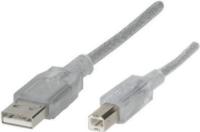 Renkforce RF-4538144 USB Kabel 1,8 m USB 2.0 USB A USB B Transparent (RF-4538144) von Renkforce