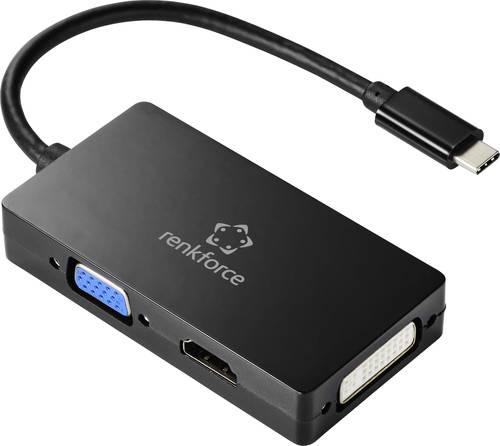 Renkforce RF-4633066 USB-C® / HDMI / DVI / VGA Adapter [1x USB-C® Stecker - 1x VGA-Buchse, HDMI-Bu von Renkforce