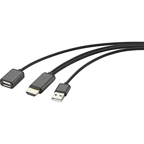 Renkforce RF-4700672 USB/HDMI Adapterkabel Schwarz mit Streaming-Funktion 2.00 m von Renkforce