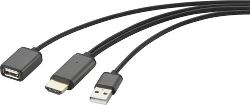 Renkforce RF-4700672 USB / HDMI Adapterkabel Schwarz mit Streaming-Funktion 2.00m von Renkforce