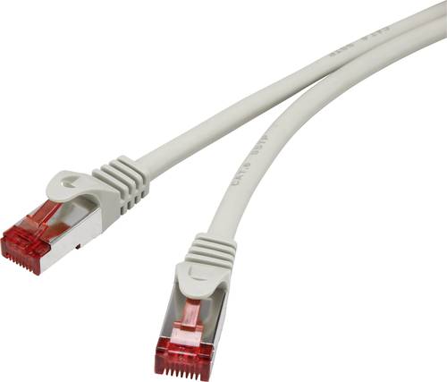 Renkforce RF-4724268 RJ45 Netzwerkkabel, Patchkabel CAT 6 S/FTP 10.00m Grau mit Rastnasenschutz, ver von Renkforce