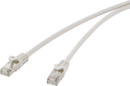 Renkforce RF-4724272 RJ45 Netzwerkkabel, Patchkabel CAT 5e F/UTP 0.50m Grau mit Rastnasenschutz von Renkforce