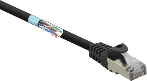 Renkforce RF-4732884 RJ45 Netzwerkkabel, Patchkabel CAT 5e F/UTP 5.00m Schwarz mit Rastnasenschutz 1 von Renkforce