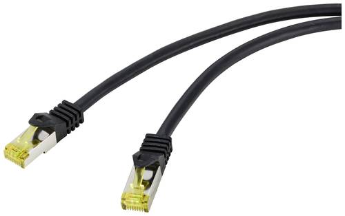 Renkforce RF-4995166 RJ45 Netzwerkkabel, Patchkabel CAT 6a (Rohkabel CAT 7) S/FTP 10.00m Schwarz TPE von Renkforce