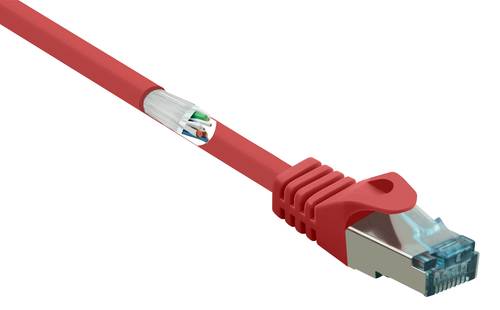 Renkforce RF-5043952 RJ45 Netzwerkkabel, Patchkabel CAT 6a S/FTP 10.00m Rot Flammwidrig 1St. von Renkforce
