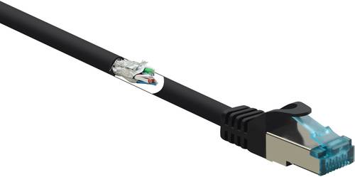 Renkforce RF-5047472 RJ45 Netzwerkkabel, Patchkabel CAT 6a S/FTP 10.00m Schwarz Flammwidrig 1St. von Renkforce