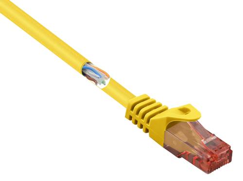 Renkforce RF-5128866 RJ45 Netzwerkkabel, Patchkabel CAT 6 U/UTP 2.00m Gelb mit Rastnasenschutz, Halo von Renkforce