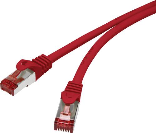 Renkforce RF-5251926 RJ45 Netzwerkkabel, Patchkabel CAT 6 S/FTP 0.15m Rot mit Rastnasenschutz, vergo von Renkforce