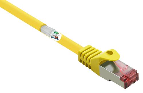 Renkforce RF-5372560 RJ45 Netzwerkkabel, Patchkabel CAT 6 S/FTP 3.00m Gelb mit Rastnasenschutz, verg von Renkforce