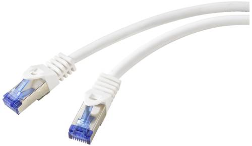 Renkforce RF-5771524 RJ45 Netzwerkkabel, Patchkabel CAT 6a S/FTP 2.00m Weiß Halogenfrei 1St. von Renkforce
