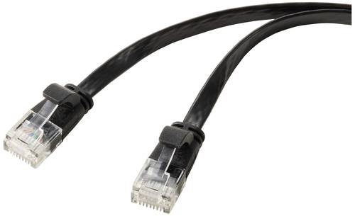 Renkforce RF-5771530 RJ45 Netzwerkkabel, Patchkabel CAT 6 U/UTP 0.50m Schwarz PVC-Mantel von Renkforce