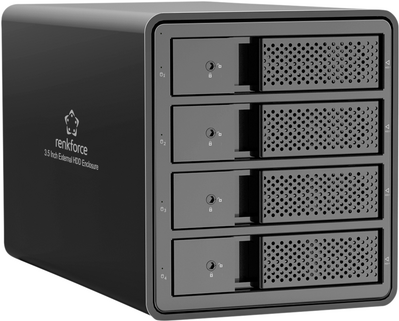Renkforce RF-6647598 8.9 cm (3.5 Zoll) Festplattengehäuse 4 Bay 3.5 Zoll USB-A (USB 3.0) (RF-6647598) von Renkforce