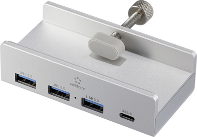 Renkforce RF-ACHB-350 1+3 Port USB 3.1 Gen 1-Hub zur internen Verwendung Silber (RF-6690354) von Renkforce