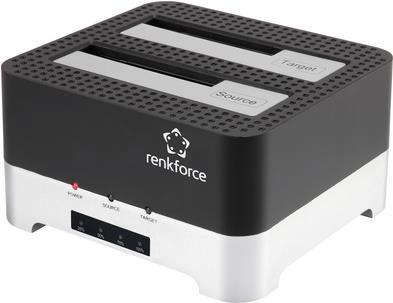 Renkforce RF-DOCKING-02 SATA USB 3.2 Gen 1 (USB 3.0) Festplatten-Kopierstation mit Clone-Funktion (RF-5047512) von Renkforce