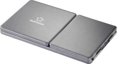 Renkforce RF-FWK-250 Tastatur Bluetooth QWERTZ Deutsch Schwarz - Grau (RF-4505756) von Renkforce