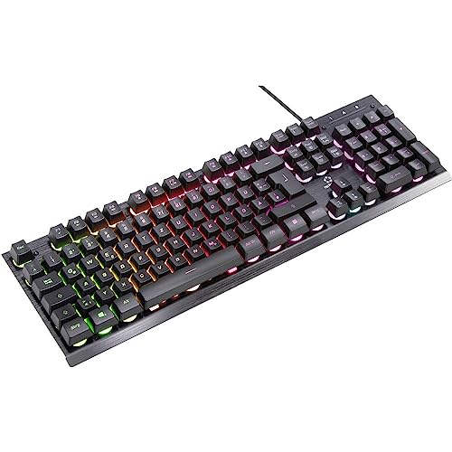 Renkforce RF-GMK-250 USB Gaming-Tastatur Deutsch, QWERTZ Schwarz Beleuchtet von Renkforce