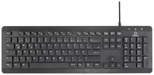 Renkforce RF-KB-300 USB Tastatur Deutsch, QWERTZ Schwarz IP68 Wasserdicht und staubgeschützt von Renkforce