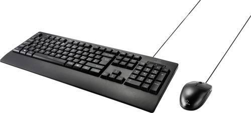 Renkforce RF-KMC-712 USB Tastatur, Maus-Set Wasserfest (IPX7) Schweiz, QWERTZ Schwarz von Renkforce