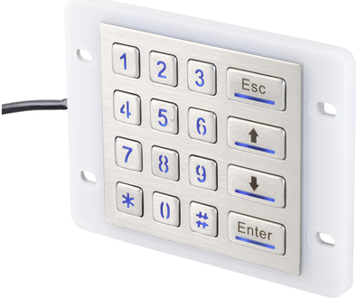 Renkforce RF-KP-500 USB Nummernblock IP68 Wasserdicht und staubgeschützt, Beleuchtet Edelstahl (gebürstet) (RF-5173666) von Renkforce