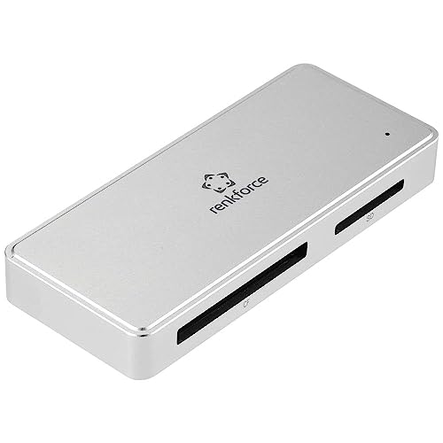 Renkforce RF-PCR-400 Externer Speicherkartenleser/Hub USB-C® 5Gbps, USB-A Silber von Renkforce