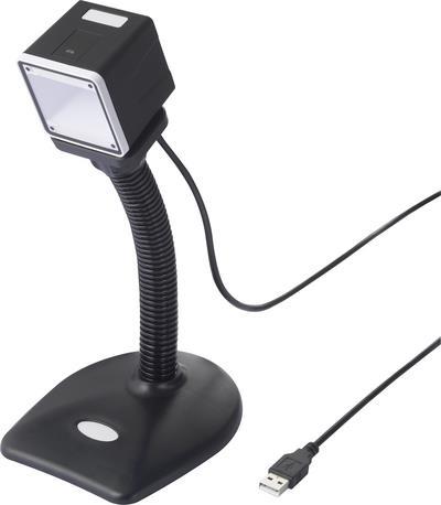 Renkforce RF-SBS-500 2D Barcode-Scanner Kabelgebunden 1D, 2D Imager Schwarz Desktop-Scanner (Stationär) USB-A (RF-4679568) von Renkforce