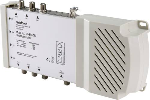 Renkforce RF-STS-360 SAT Multischalter Eingänge (Multischalter): 5 (4 SAT/1 terrestrisch) Teilnehme von Renkforce