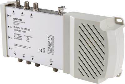 Renkforce RF-STS-360 SAT Multischalter Eingänge (Multischalter): 5 (4 SAT/1 terrestrisch) Teilnehmer-Anzahl: 6 Quad-LNB-tauglich (RF-4510558) von Renkforce