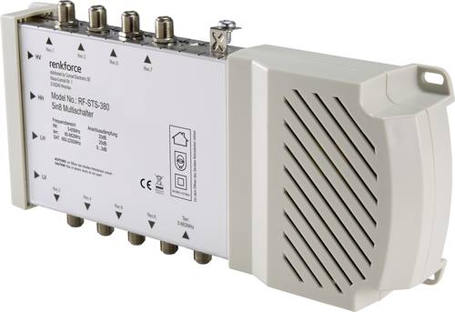 Renkforce RF-STS-380 SAT Multischalter Eingänge (Multischalter): 5 (4 SAT/1 terrestrisch) Teilnehme von Renkforce