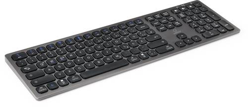 Renkforce RF-WKB-500 Tastatur Deutsch, QWERTZ Aluminium-Grau von Renkforce