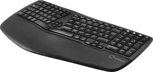 Renkforce RF-WKB-510 Bluetooth®, Funk Tastatur Deutsch, QWERTZ Schwarz Ergonomisch, Wiederaufladbar von Renkforce