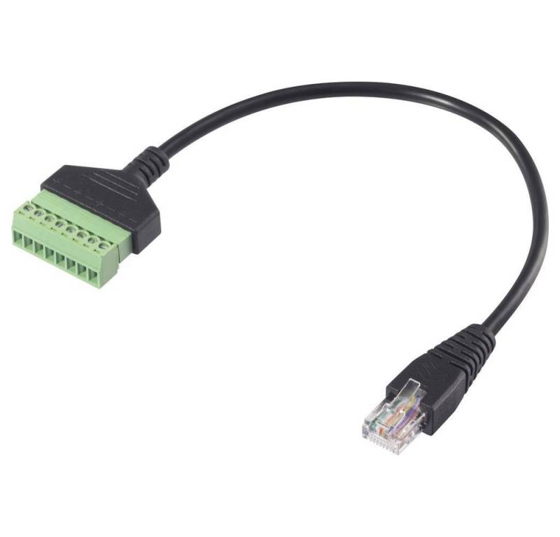 Renkforce RJ45 8P8C Stecker auf 8-pol. Steckverbinder Netzwerk-Adapter, PVC-Mantel von Renkforce