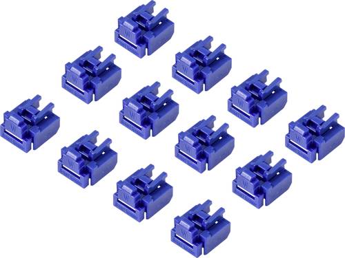 Renkforce RJ45 LAN Port Schloss RF-4695228 12er Set Blau RF-4695228 von Renkforce