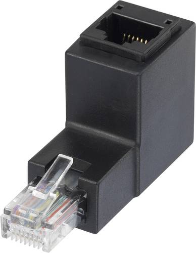 Renkforce RJ45 Netzwerk Adapter CAT 5e 90° nach oben gewinkelt [1x RJ45-Stecker - 1x RJ45-Buchse] 0 von Renkforce