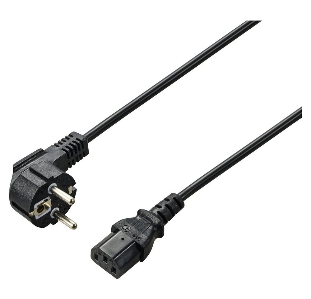 Renkforce Renkforce Kaltgeräte Anschlusskabel [1x Schutzkontakt-Winkelstecker - Stromkabel, (75.00 cm) von Renkforce