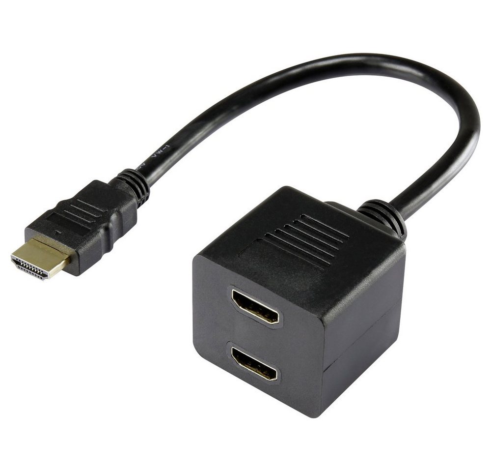 Renkforce Renkforce RF-4212177 HDMI Y-Adapter [1x HDMI-Stecker - 2x HDMI-Buchse] TV-Adapter, 20.00 cm von Renkforce