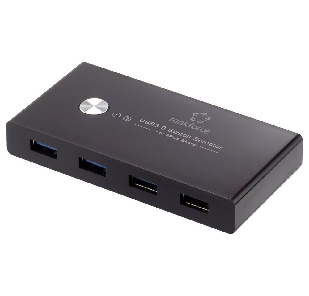 Renkforce Renkforce RF-SHB-200 4 Port USB 3.2 Gen 1-Umschalter + Hub (USB 3.0) S USB-Adapter von Renkforce