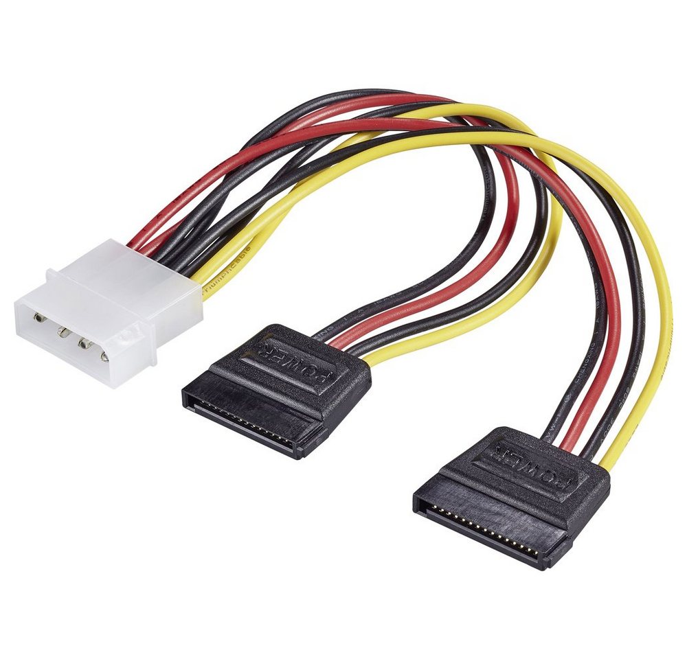 Renkforce Renkforce Strom Y-Adapter [1x IDE-Strom-Stecker 4pol. - 2x SATA-Strom- Computer-Kabel, (16.00 cm) von Renkforce