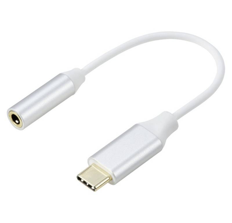 Renkforce Renkforce USB-C®, Audio Anschlusskabel [1x USB-C® - 1x Audio, stereo (Smartphone-Kabel, (10.00 cm) von Renkforce