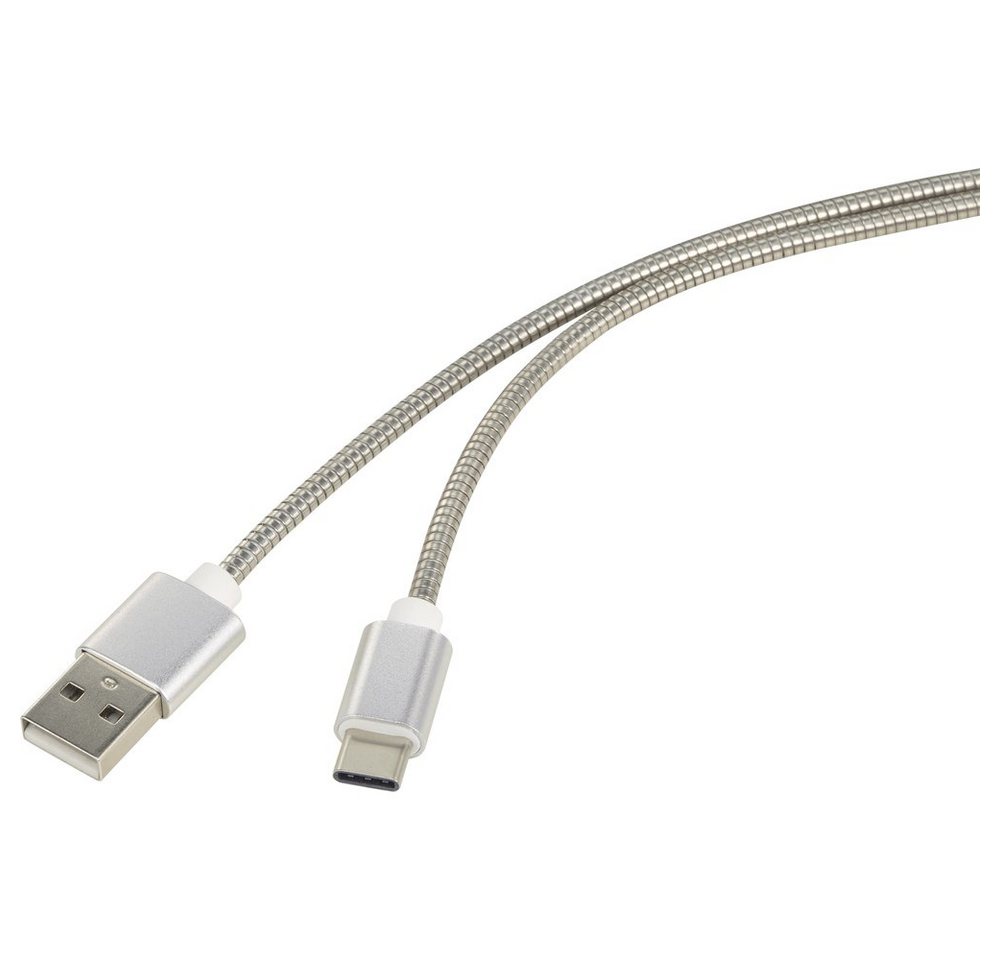 Renkforce Renkforce USB-Kabel USB 2.0 USB-A Stecker, USB-C® Stecker 1.00 m Silbe USB-Kabel, (100.00 cm) von Renkforce